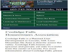 Tablet Screenshot of coolidgefalls.org